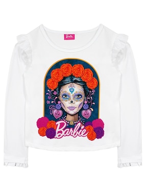 Playera Barbie Catrinas Manga Larga Para Niña