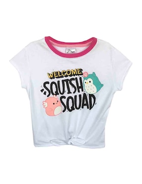 Playera Squishmallows Manga Corta Para Niña