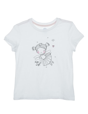 Playera 365 Essential Manga Corta Para Niña