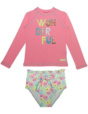 Conjunto Wetshirt Sunskin Estampado Para Niña