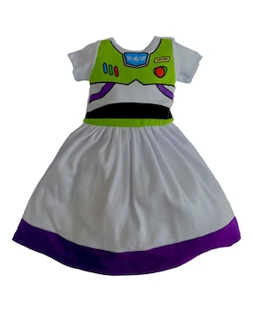 Vestido Disney Buzz Lightyear Manga Regular Para Bebé Niña