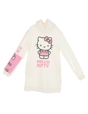 Vestido Hello Kitty Manga Regular Para Niña