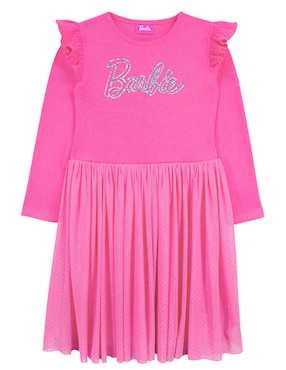 Vestido Barbie Manga Larga Para Niña