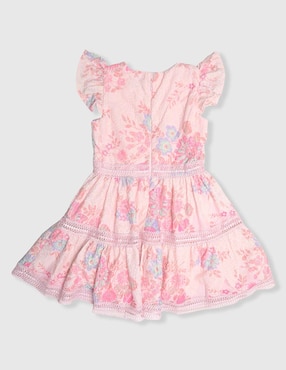 Vestido Bardot manga mariposa para niña