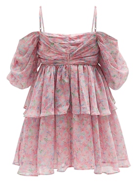 Vestido Bardot manga globo para niña