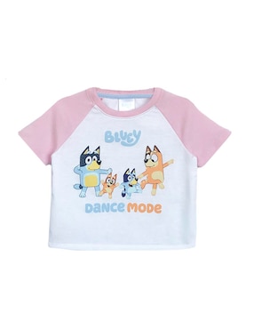 Playera Bluey Manga Corta Para Niña