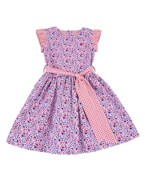 Vestido Ferrioni Manga Mariposa Para Niña