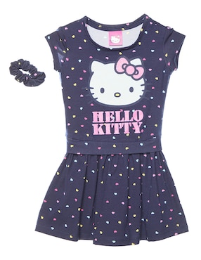 Vestido Hello Kitty Manga Regular Para Niña