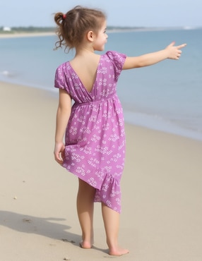 Vestido Bonnie Jean manga cap para niña