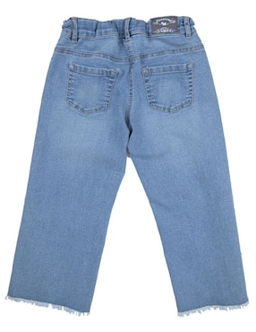 Jeans cargo straight Ferrioni Pimmy deslavado para niña
