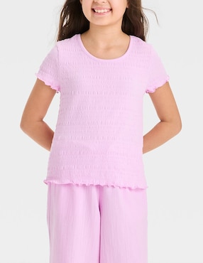 Playera Cat & Jack manga corta para niña