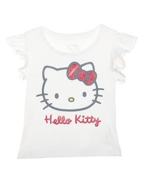 Playera Hello Kitty Manga Corta Para Niña