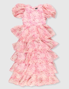 Vestido Bardot Junior manga regular para niña