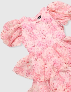 Vestido Bardot Junior manga regular para niña