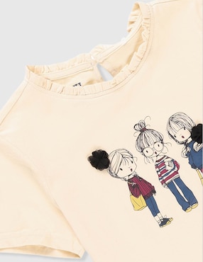 Playera Matt & Megan manga corta para niña