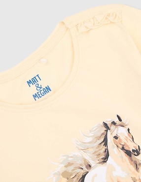 Playera Matt & Megan manga corta para niña