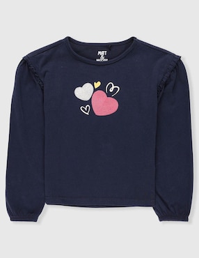 Playera Matt & Megan manga larga para niña