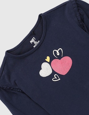 Playera Matt & Megan manga larga para niña