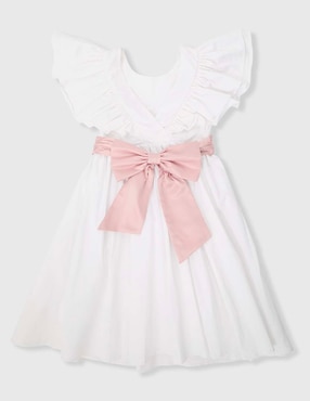 Vestido Piquenique manga volantes para niña
