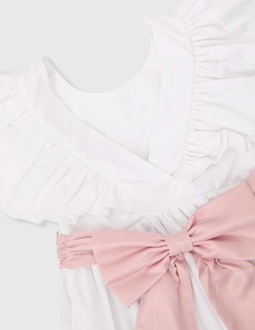 Vestido Piquenique manga volantes para niña