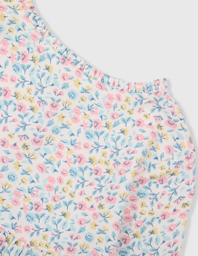 Vestido Piquenique manga globo para niña