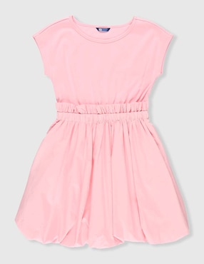 Vestido Piquenique manga cap para niña