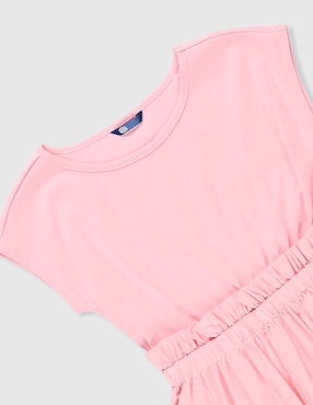 Vestido Piquenique manga cap para niña