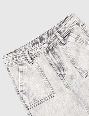 Jeans amplio Piquenique lavado claro para niña