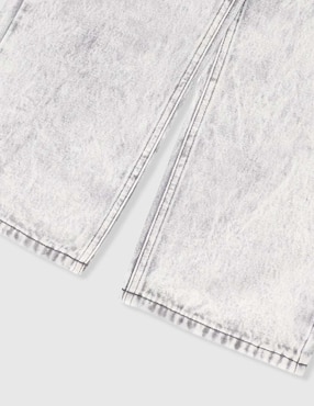 Jeans amplio Piquenique lavado claro para niña