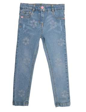 Jeans straight Ferrioni lavado medio para niña