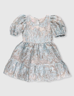 Vestido Bonnie Jean manga globo para niña