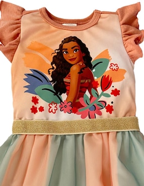Vestido Disney Moana manga volantes para niña