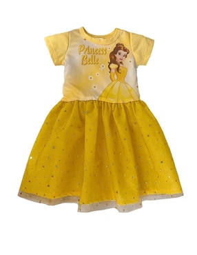 Vestido Disney Bella manga regular para bebé niña