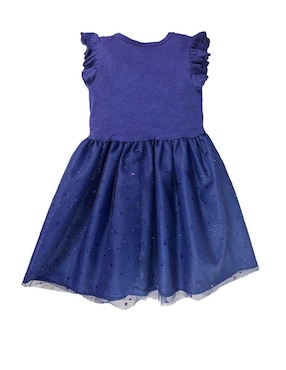 Vestido Disney Frozen manga volantes para niña