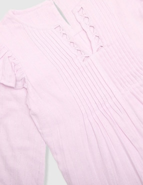 Vestido Piquenique manga regular para niña