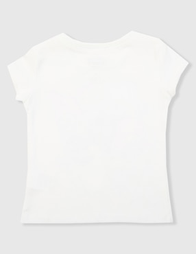 Playera Hello Kitty manga corta para niña