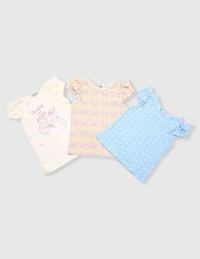 Set de blusa Piquenique para niña