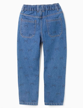 Jeans straight Zippy lavado claro para niña
