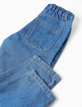 Jeans straight Zippy lavado claro para niña