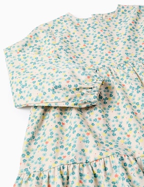 Vestido Zippy manga globo para niña