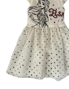 Vestido Disney Elsa manga volantes para niña