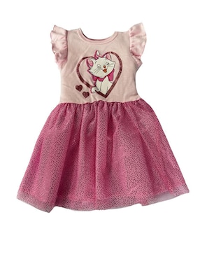 Vestido Disney Marie manga volantes para niña