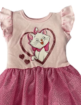Vestido Disney Marie manga volantes para niña