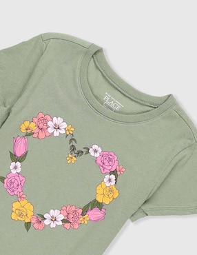 Playera The Childrens Place manga corta para niña