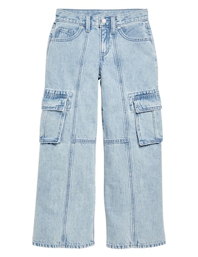 Jeans baggy lavado claro para niña