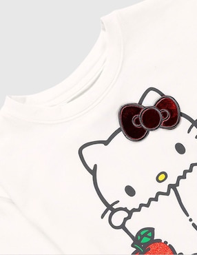 Playera Hello Kitty manga corta para niña