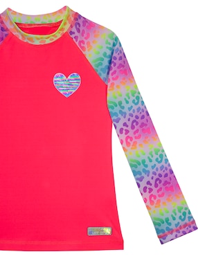 Conjunto wetshirt Sunskin estampado animal print para niña