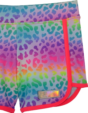 Conjunto wetshirt Sunskin estampado animal print para niña