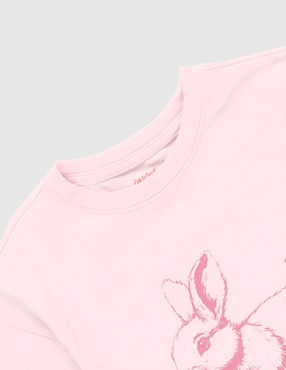 Playera Cat & Jack manga corta para niña