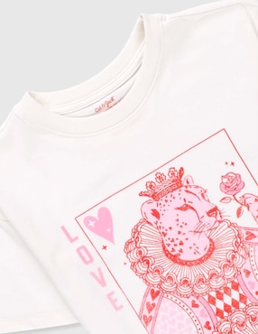 Playera Cat & Jack manga corta para niña
